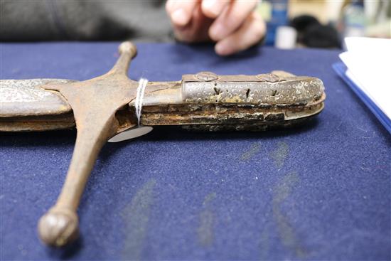 A Scimitar, a 1796 pattern sabre, bayonets, etc